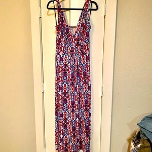 Bohemian, colorful, Loveappella, Super soft, maxi dress. (Great for maternity)